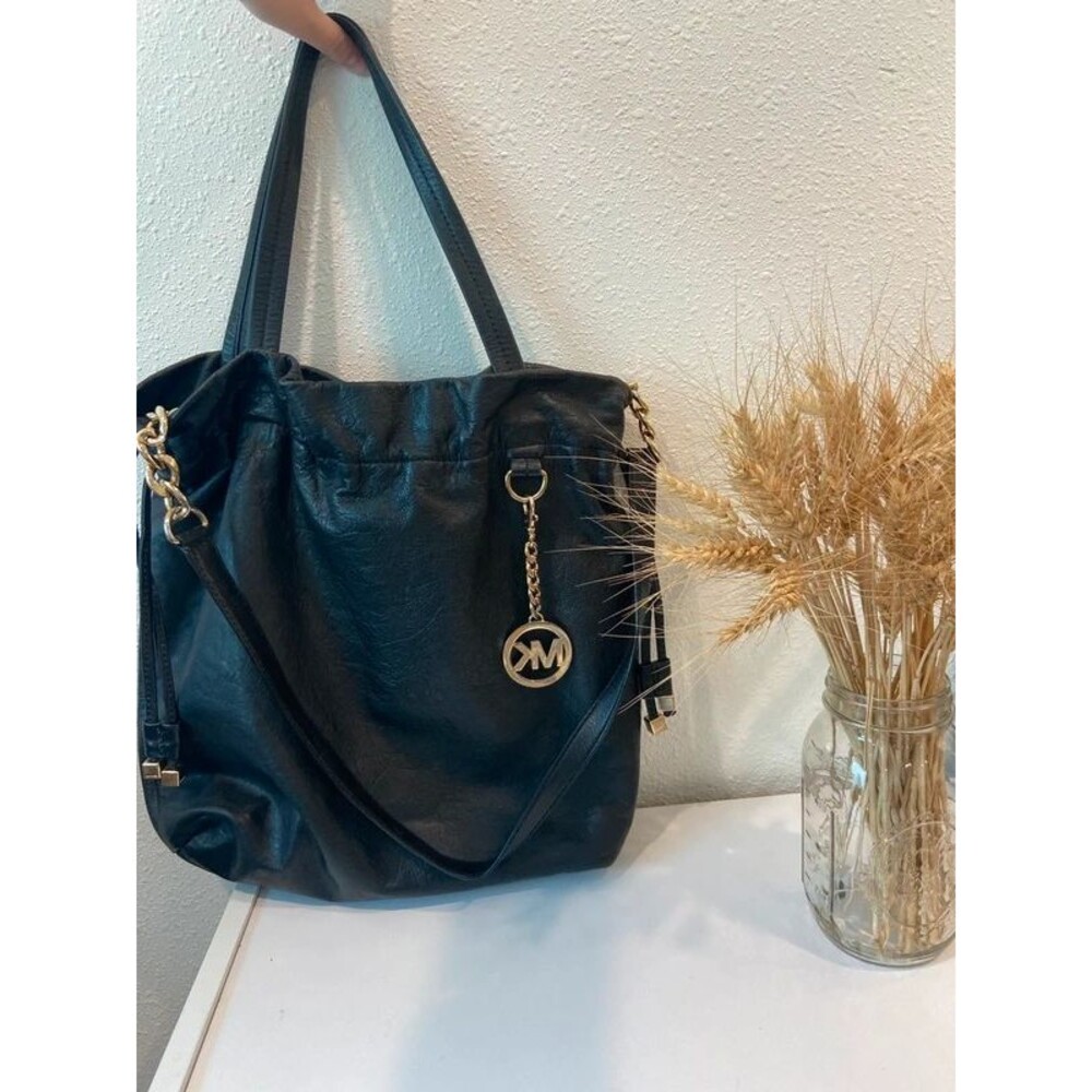 Michael Kors Black Bag Purse Should Hand Bag Leather with Charm